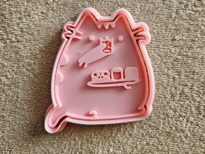 Pusheen eating sushi - cookie cutter