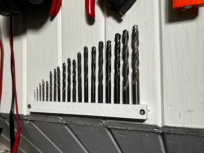 Drill Bit wall holder 1-10mm with .5mm increments