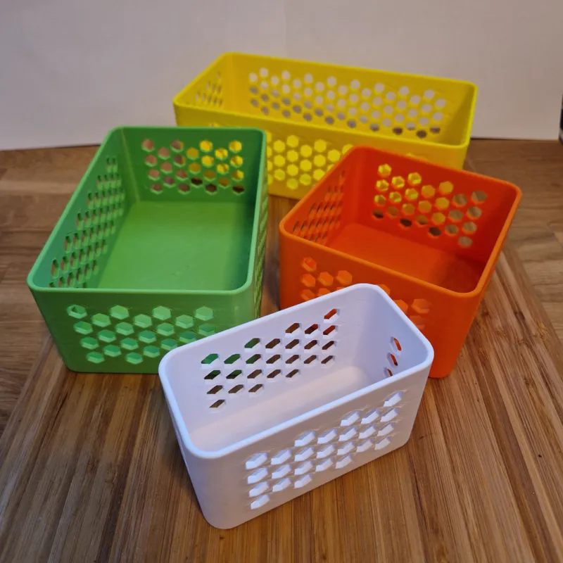 Organizer boxes with hexagon pattern