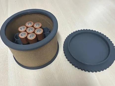 Battery Holder AA-AAA reusable cardboard spool