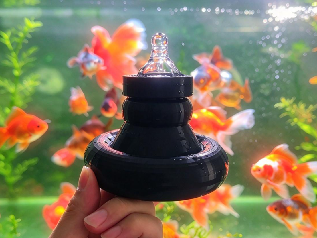 鱼儿漂流喂食器 3D model