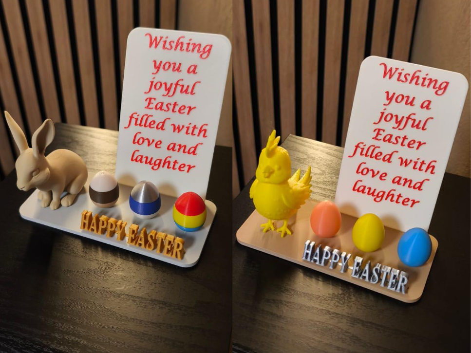 Beautiful Easter stand with wishes (2 Motives)