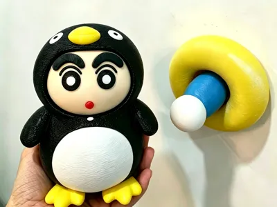 Crayon Shin-chan dressed as a penguin【no AMS】