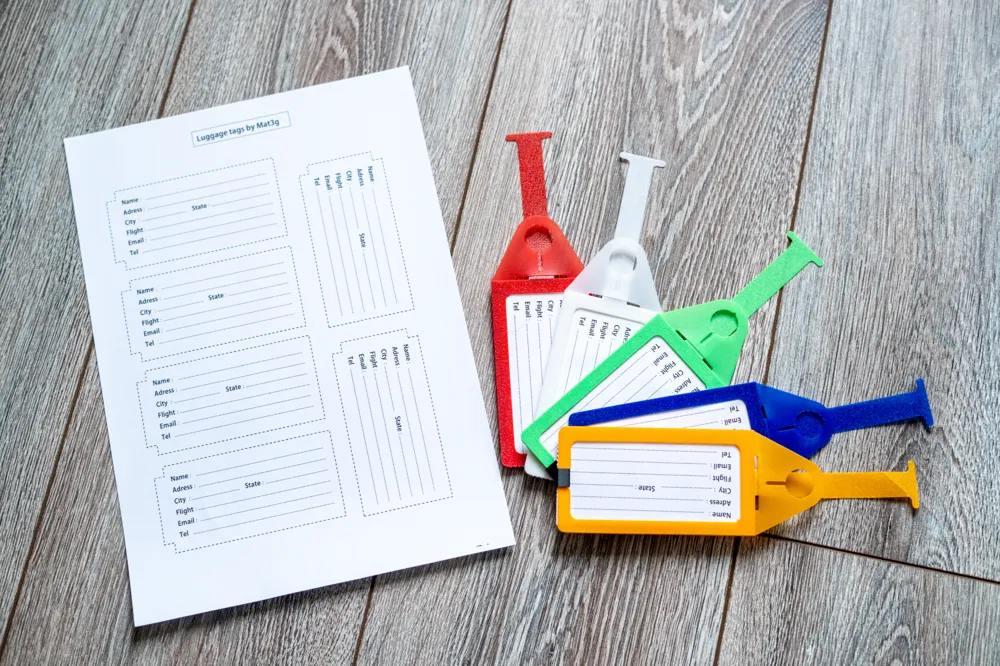 Tag for Luggage in Place + PDF Labels by Mat3g MakerWorld