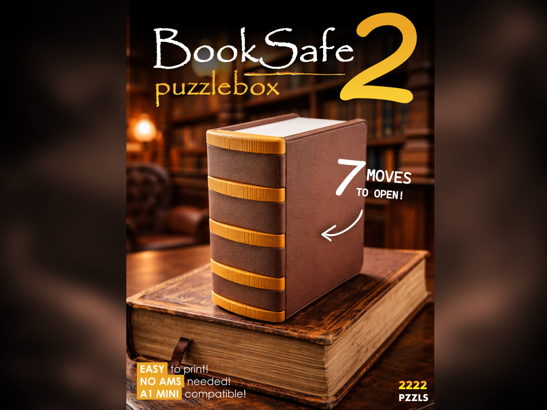 BookSafe 2 | 7 step Book Puzzlebox!