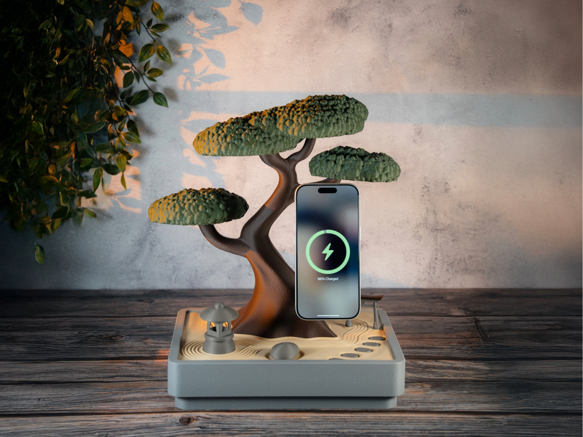 Large MagSafe Bonsai Zen Garden with LED Light - 1