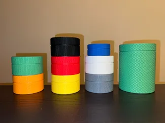 Parametric screw cylindrical container