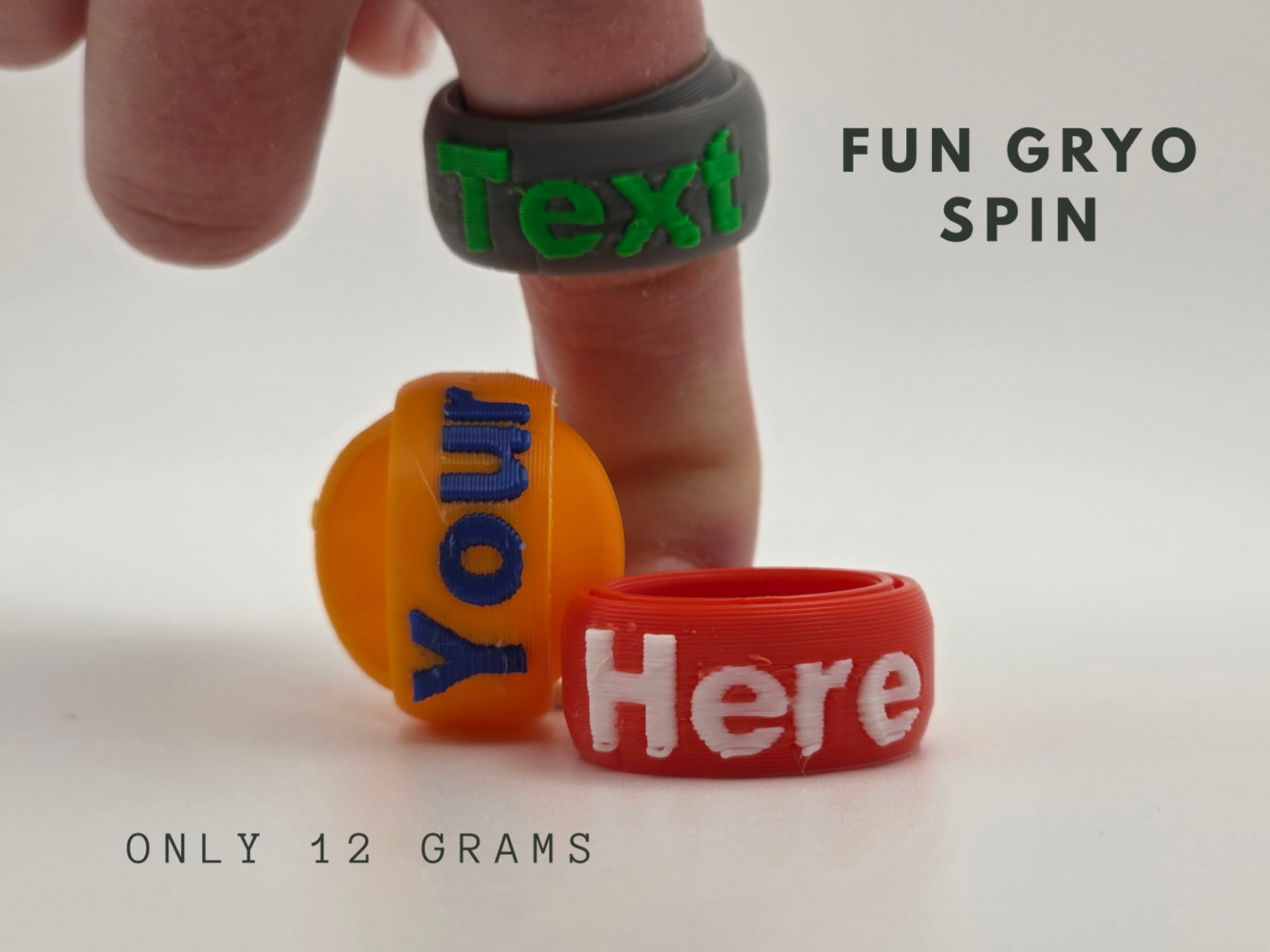 Customizable Spin Fidget Ring 