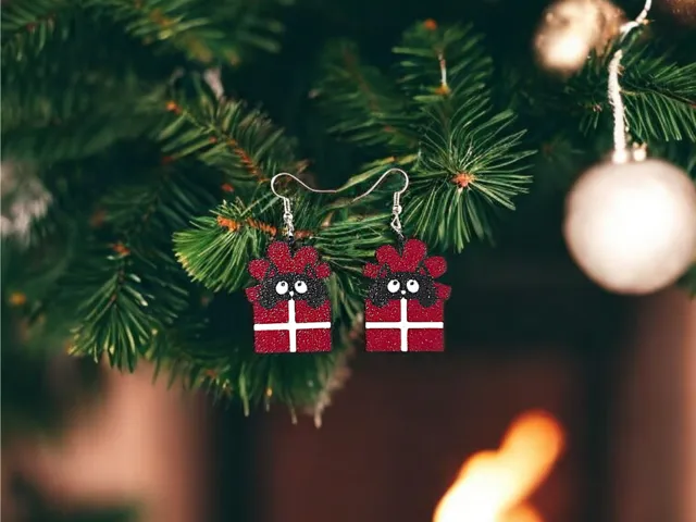 Present cat earrings