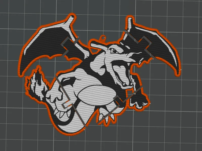 charizard snodabile portachiavi