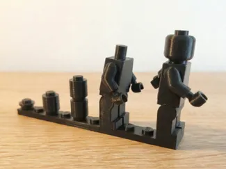 Minifigure Evolution Timeline -  Sculpture Art