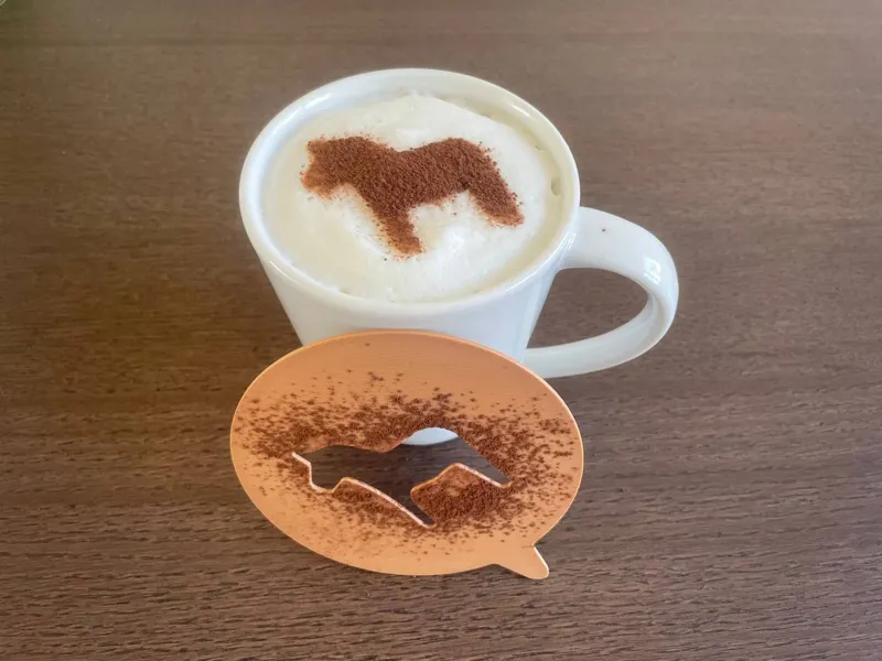 Dalahäst Swedish Horse Stencil for Coffee Art