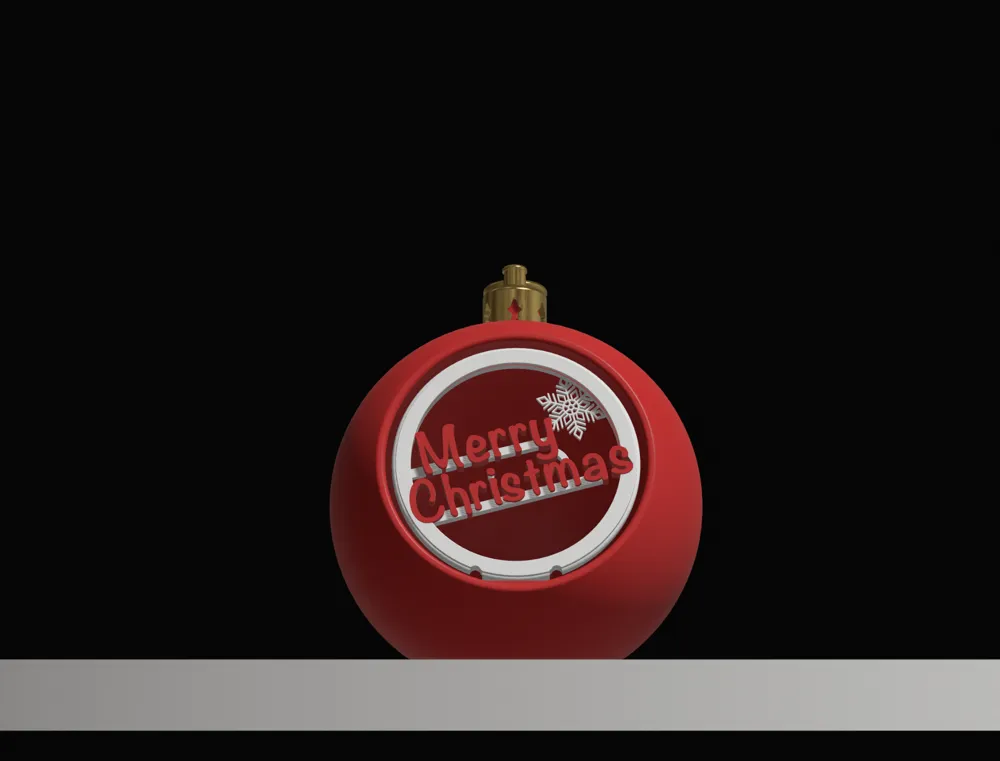 Customizable Merry Christmas Christmas Ball - Free 3D Print Model ...