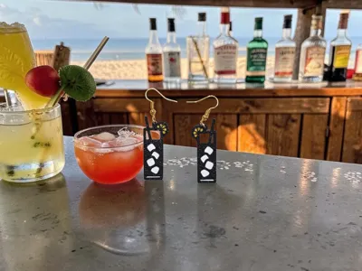 Summer drink earrings