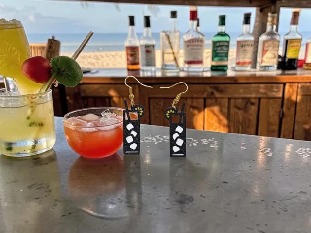 Summer drink earrings