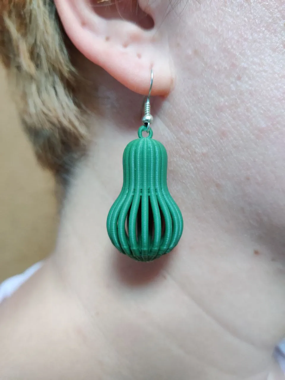 Christmas Tree Pear Earrings view 4