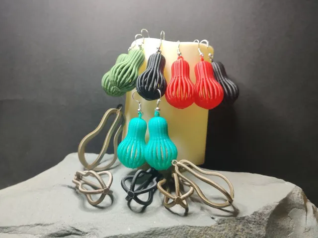 Christmas Tree Pear Earrings