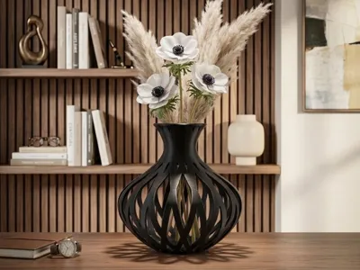 Openwork Bulb Vase