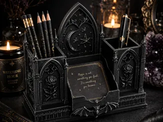 Gothic Rose Desk Organizer