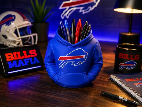 Soporte: Buffalo Bills Hoodie Pen Holder — referencia de MakerWorld