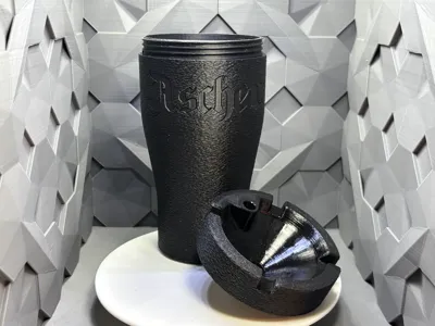 Large Ashtray "Ascher" with Threaded Closure