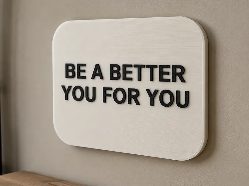 Be A Better You For You Wall Sign