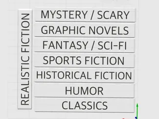 LIBRARY SHELF GENRE LABELS