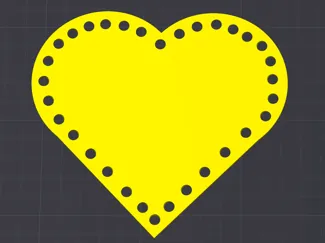 Crochet bag heart base