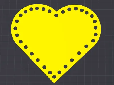 Crochet bag heart base