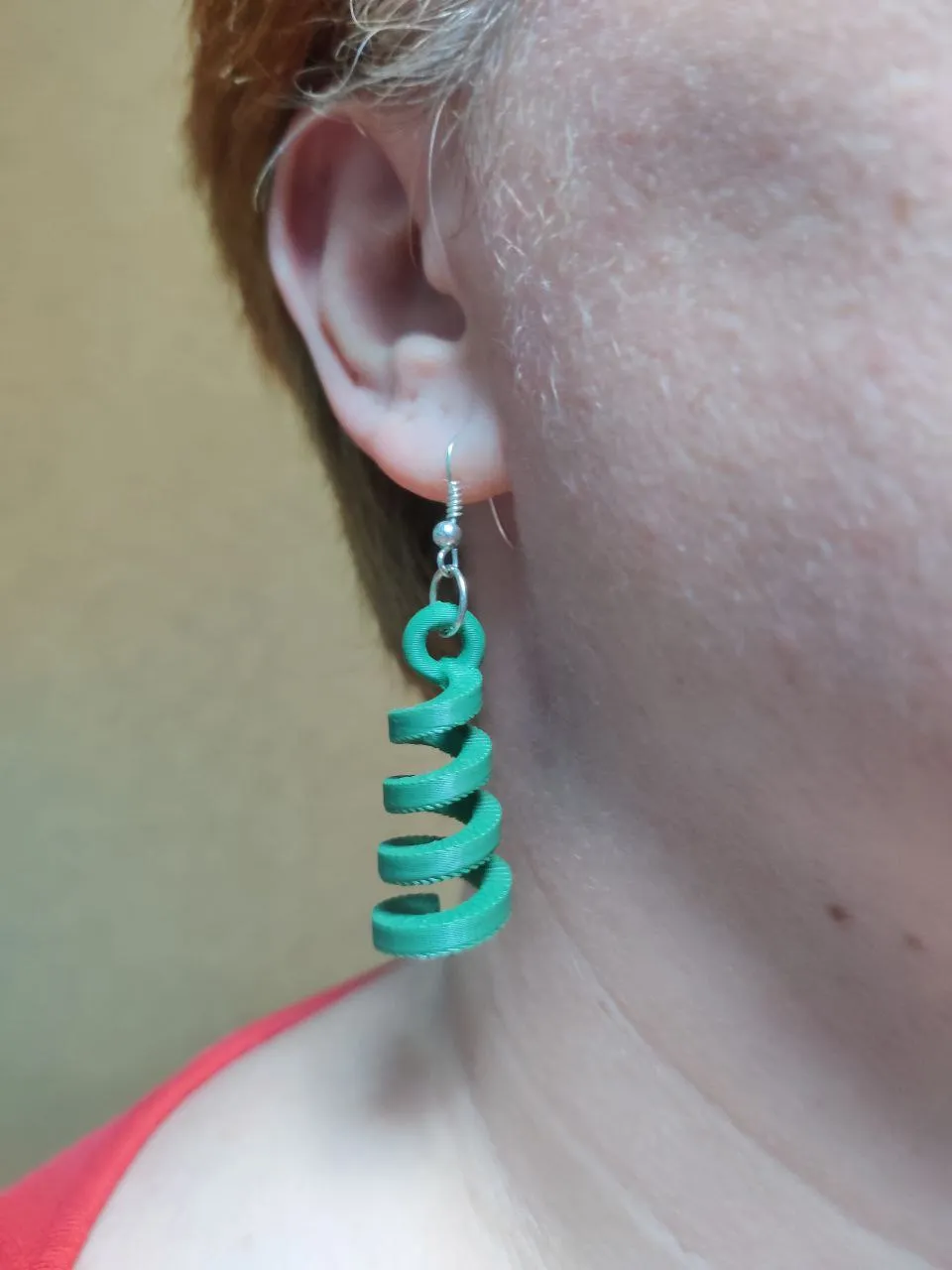 Spiral Christmas Tree Earrings view 4