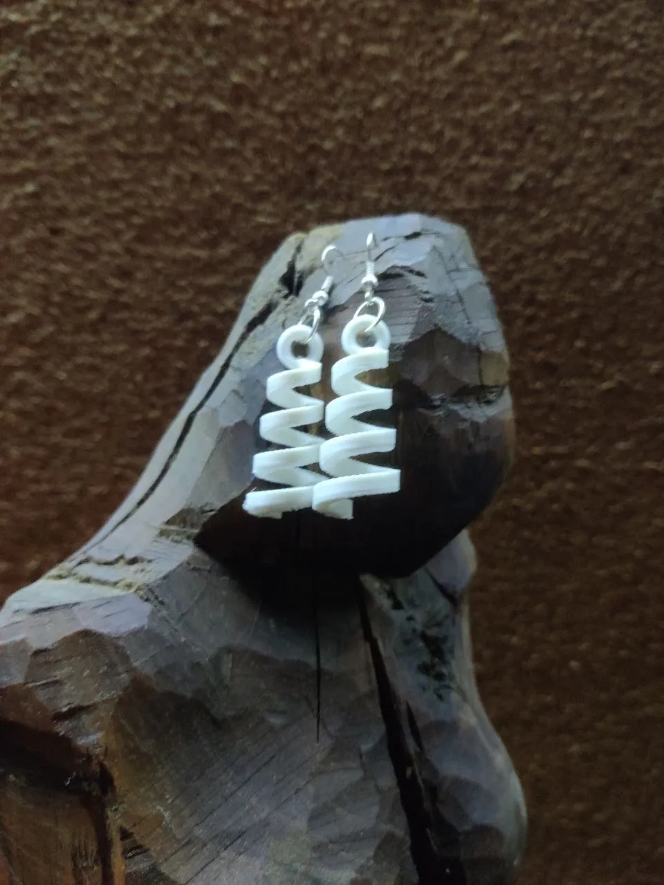Spiral Christmas Tree Earrings view 3