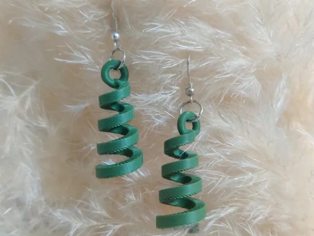 Spiral Christmas Tree Earrings