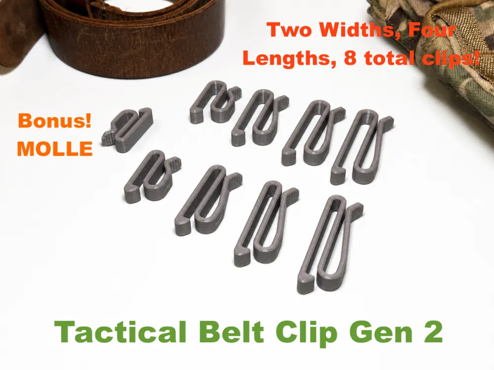 Clip o pieza de sujeción: Tactical Belt Clip Gen2 - Thin. Referencia del modelo original.