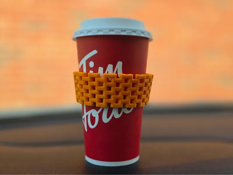 Coffee Cup articulated sleeve - print in place