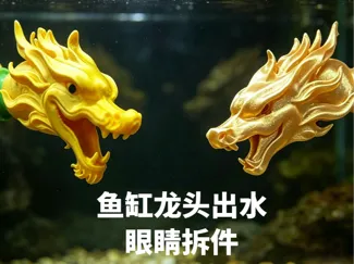 龙头出水口 鱼缸过滤出水口 20鸭嘴出水口 大金龙龙吐砂+霸气龙出水口(眼睛拆件)万向出水口