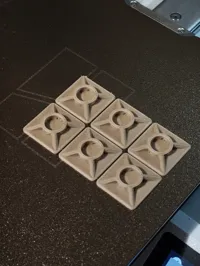 Six pieces 0.16mm layer, 2 walls, 15% infill