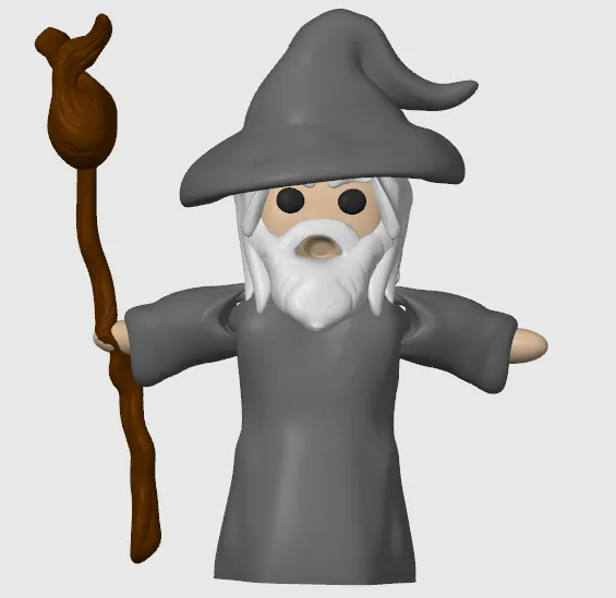 Gandalf with Articulated Arms