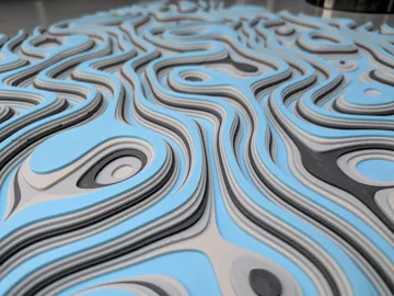 Cuadro decorativo en 3D: Waveforms #6 - Parametric Wall Art — vista de referencia 4