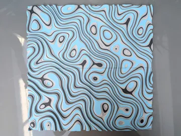 Cuadro decorativo en 3D: Waveforms #6 - Parametric Wall Art — vista de referencia 3