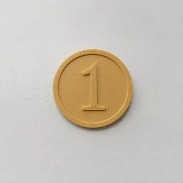 Modelo para impresión 3D: 3D Printed Coins – 1, 2, 5, 10, 20 & 50 — vista de referencia 3