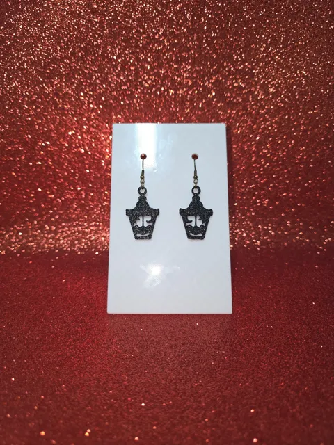 Ghostly Lantern earring view 2