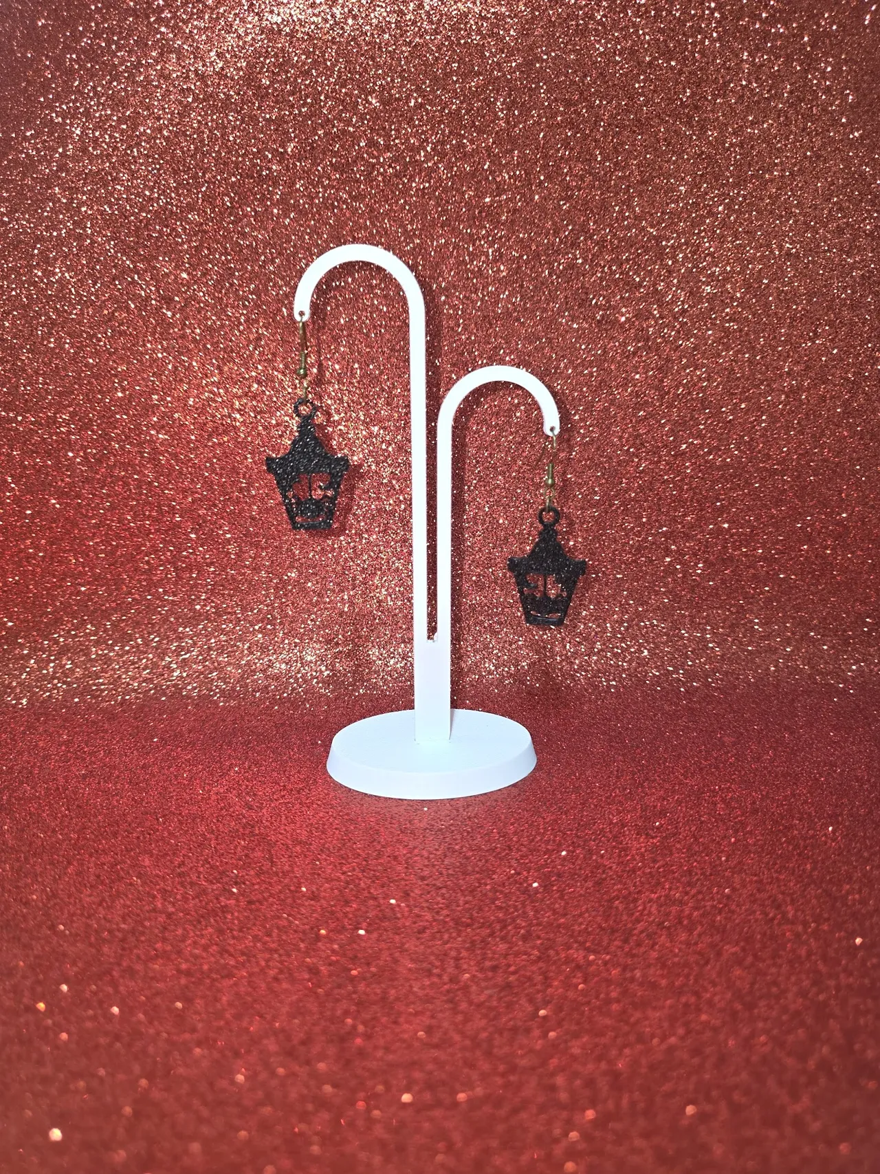 Ghostly Lantern earring view 3