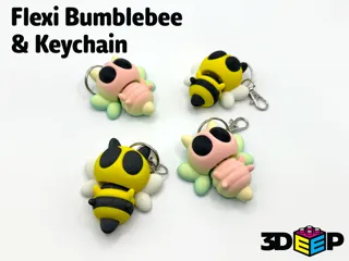 Flexi Bumblebee & Keychain - No Supports