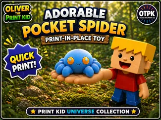Adorable Pocket Spider | Quick Print Toy