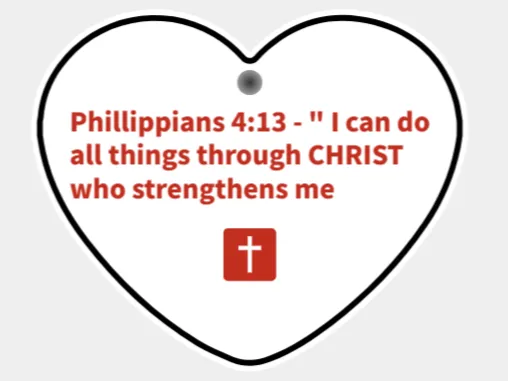 Phillippians 4:13 keychain/Sign