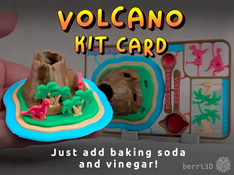 Soporte: Volcano Science Experiment Kit Card — referencia de MakerWorld