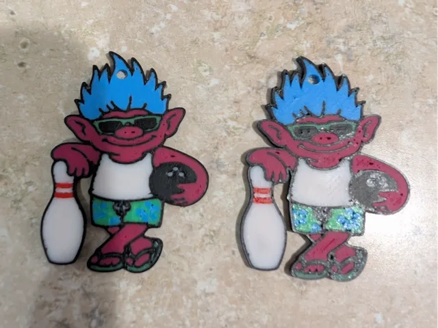 Bowling Troll Beach Bum Earring