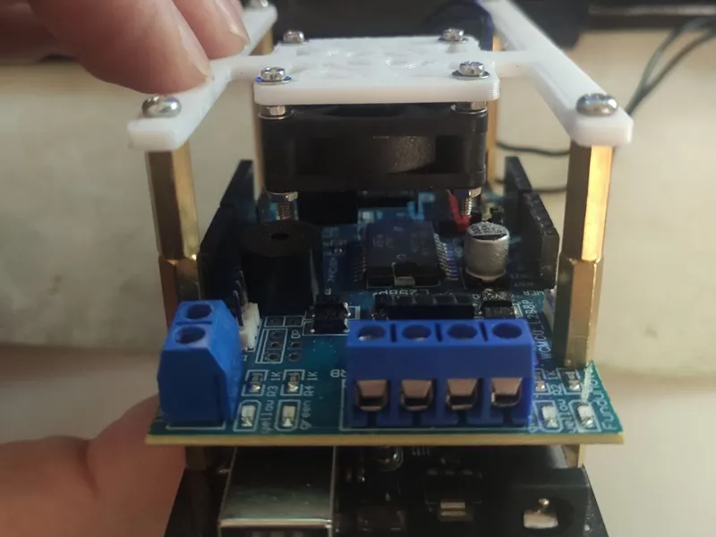 Cover fan 30x30cm with holes for Arduino Mega 2560