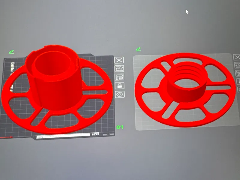 Reusable spool for porima 
