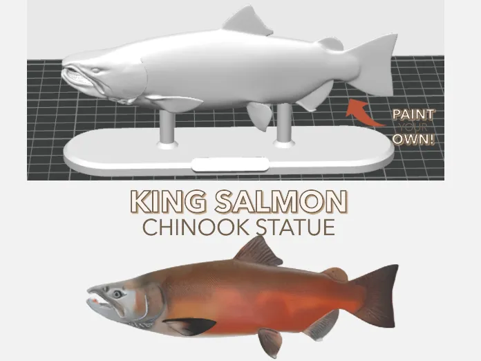 King Salmon Chinook Statue